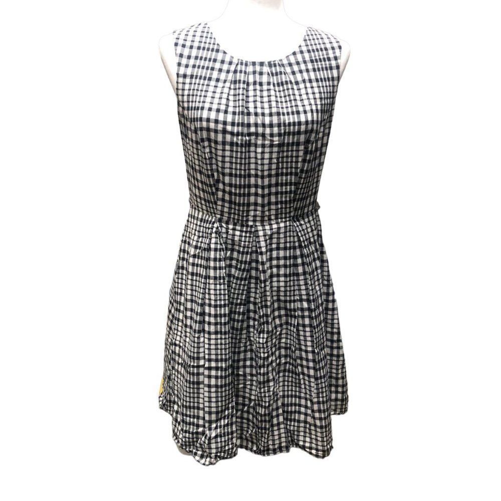The Limited black white check gingham plaid dress sleeveless knee length size 4